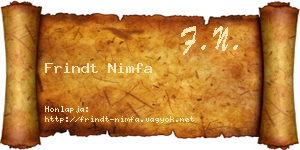 Frindt Nimfa névjegykártya